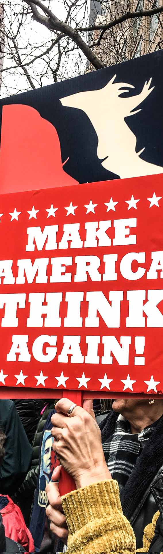 Make America Think Again. Woman March. New York, 2017